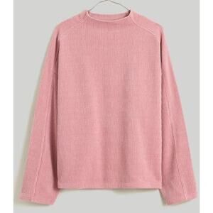 Madewell Striped Jacquard Funnel Neck Long Sleeve Top US Women's L New